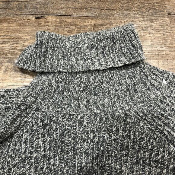 Express Sweater Womens Small Gray Turtleneck Wool Blend Knit Sweatshirt Ladies - Picture 3 of 11